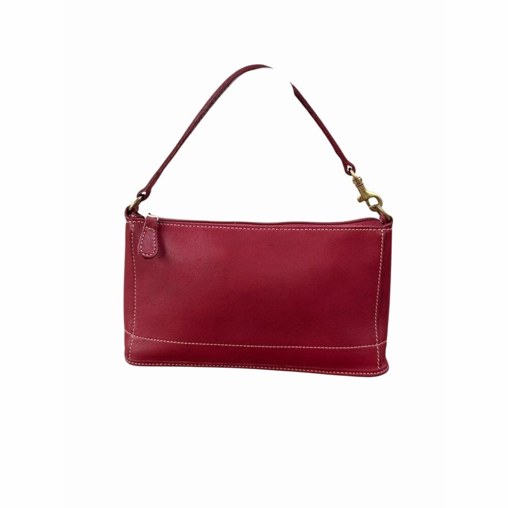 Vintage 1999 Coach Bleecker Red Demi Zip Shoulder Bag